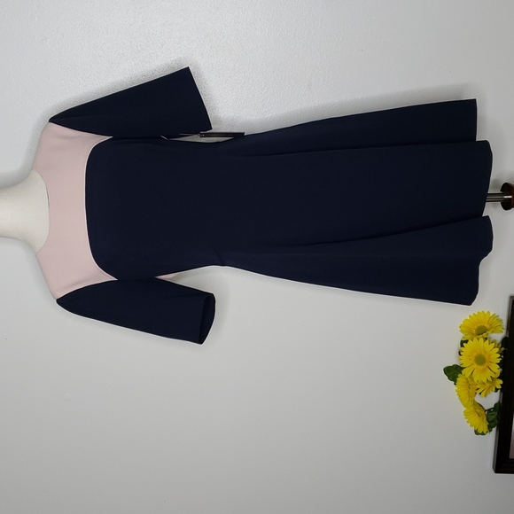 Vince Camuto Dresses & Skirts - Vince Camuto NEW Fit and Flare Navy Blush Color Block Dress 10